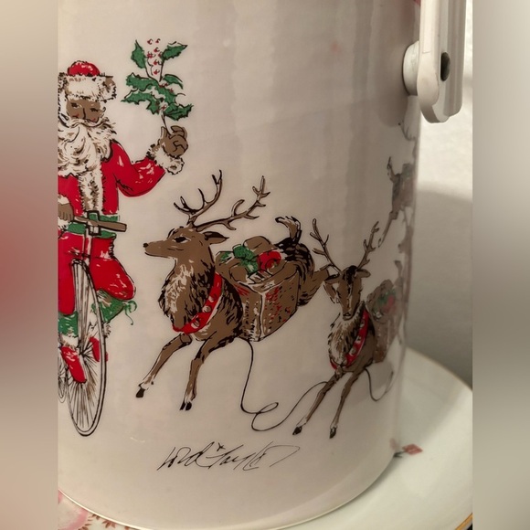 Vintage lord and Taylor Santa Claus Holiday ice bucket - Picture 2 of 5